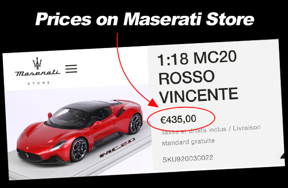 Prices on Maserati Store