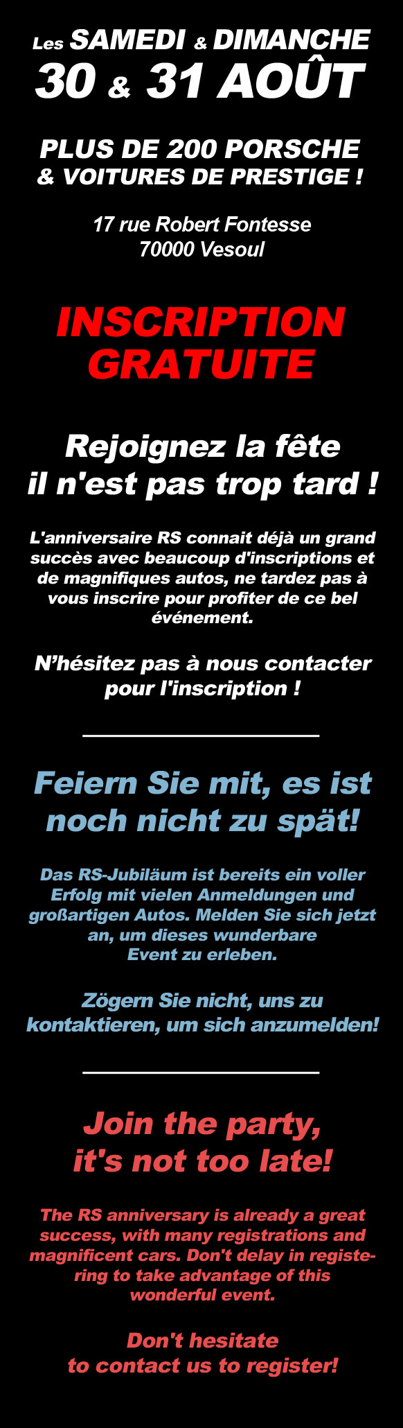 RS Selection - Anniversaire