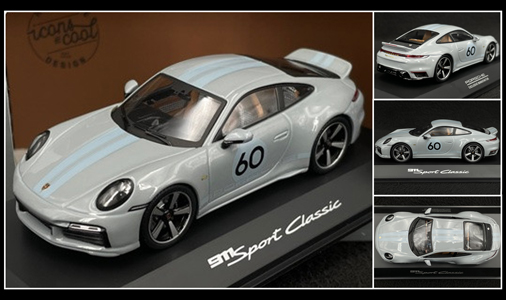 New Porsche 911 Sport Classic 2022 1 : 43 - New 1 : 18 Model Cars