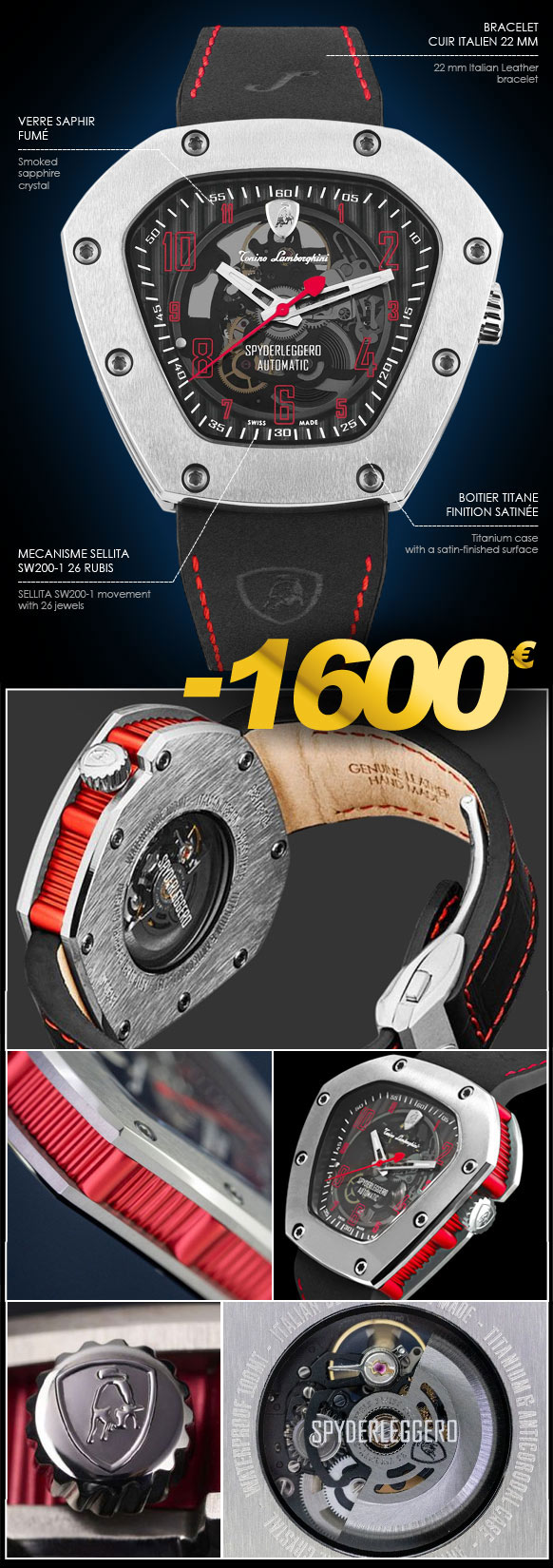 Lamborghini Spyderleggero Automatic Watch