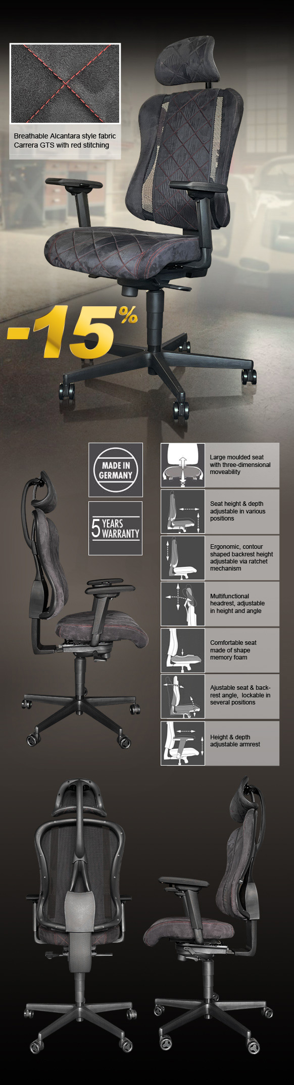 Fauteuil de Bureau Headpoint GTS