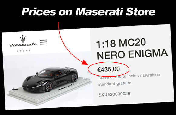 Prices on Maserati Store
