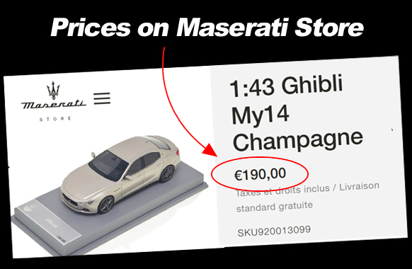 Prices on Maserati Store