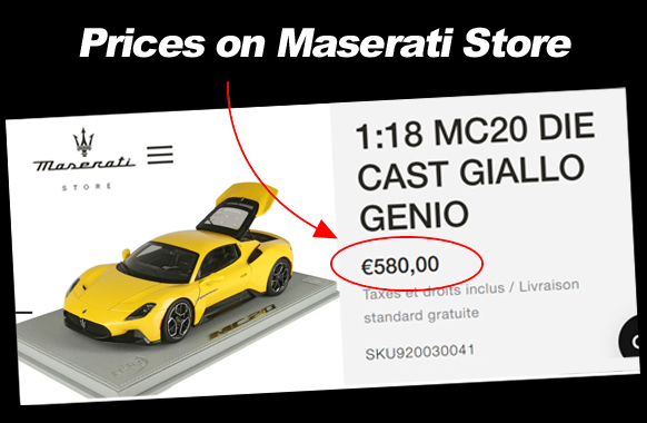 Prices on Maserati Store